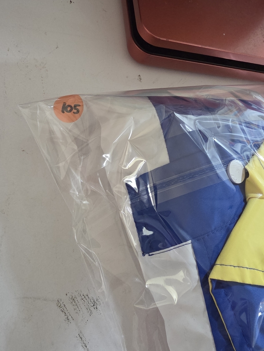 Members Only Youth 10/12 Jacket Windbreaker Spell Out Blue Yellow White - Picture 10 of 10